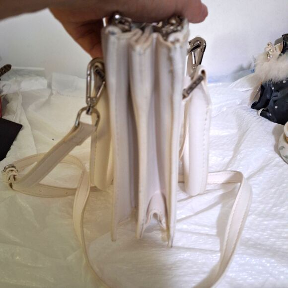 A Steve Madden Women's Crossbody Handbag Faux Leather and Suede Office Evening - Picture 8 of 14